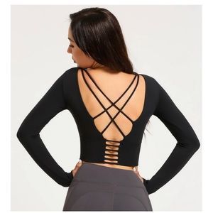 Astoria Strappy Back Long Sleeve Crop
